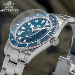 ADDIESDIVE Luxury Men's Analog Watch BGW9 Luminous Ceramic Bezel Bubble Mirror Glass Diver's Watch 200m Quartz Watches AD2068