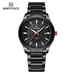 2024 Top Brand NAVIFORCE Mens Watches Stainless Steel Strap Casual Male Quartz Sports Wristwatch Luxury Waterproof Date Clock