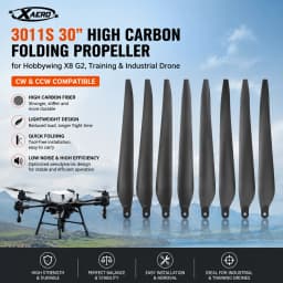 XAERO 3011S 30 inch High Carbon Folding Propeller for Hobbywing X8 G2, Agricultural Drone CW CCW