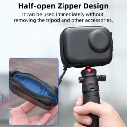Portable Carrying Case for DJI Osmo Action 6, Hard PU Travel Storage Bag Shockproof Case for Action6 Protector Accessories