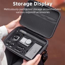Portable Carrying Case for DJI Osmo Action 6, Hard PU Travel Storage Bag Shockproof Case for Action6 Protector Accessories