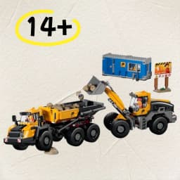 New In Stock 1132PCS Yellow Loading Truck And Tipper Truck Building Blocks Assembly Brick Vehicle Model Toy Birthday Gift