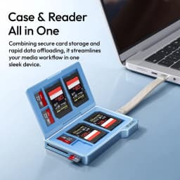 Ulanzi DC01 2-in-1 Portable Memory Card Case Dual-Slot Simultaneous Card Reader for Camera Smartphone for Photography