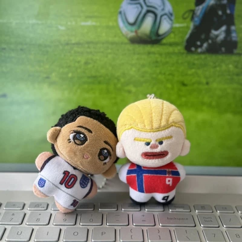 Haaland Bellingham Cotton Doll 7.5cm Mini Stuffed Plush Toy World Cup Souvenir Collectible Figure Pendant Bag Charm Gift for Fan