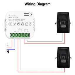 Smart WiFi Energy Meter Bidirectional with Clamp 80A for Solar/PV App Monitor Produced&Consumed Power AC100/240V Works with Tuya