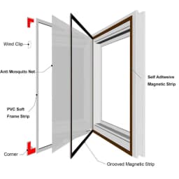 2024 Insect Magnetic Window Screen Tulle Mesh Stealth Customize DIY Summer Mesh Curtain Removable Washable Anti Fly Mosquito Net