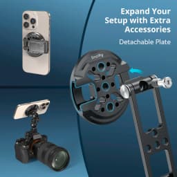 SmallRig Magnetic Metal Phone Mount with Cold Shoe Mount Adjustable Rotatable Phone Tripod Holder Adapter for iPhone Camera 5156