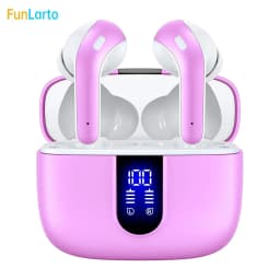 Wireless Earphones with Bluetooth 5.3, Quad-Mic Call Noise Reduction ENC, 50H Playtimes Wireless Earbuds Bluetooth Headphones