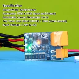 VIFLY ShortSaver 2 V2 Smoke Stopper Electronic Fuse 2-6S Lipo XT30 TX60 Short-Circuit/Over-Current For RC FPV Racing Drone