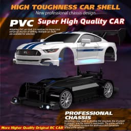 4WD Remote Control Car RC Drift 1:24 20KM/H High Speed Vehicle with LED Lights Racing Sport Toy for Adults Boys Girls Kids Gifts
