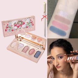 Flower Knows Swan Ballet 6 Color Eyeshadow Palette Matte Shimmer Pearl Glitter Waterproof Highly Pigmented Long Lasting Makeup
