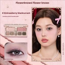 Flower Knows Swan Ballet 6 Color Eyeshadow Palette Matte Shimmer Pearl Glitter Waterproof Highly Pigmented Long Lasting Makeup
