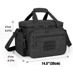 Tactical MOLLE Tote Bag for Vehicle Passenger Seat Rescue Duty Gear Shoulder Hand Carry Black