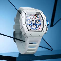 Luxury Watch Men's ONOLA Fashion Casual Multifunctional Silicone Tape Waterproof Quartz Watch White