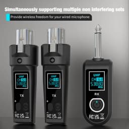 Microphone Converte XLR Transmitter and Receiver Wireless System Signal Adapter For Dynamic Mic Guitar Audio Mixer PA System