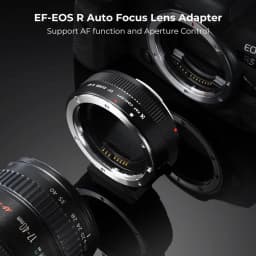 K&F CONCEPT EF to EOS R Adapter Auto Focus Lens Mount Adapter for Canon EF EF-S Lens to Canon EOS R/RF R3 R6 R50 Mount Cameras