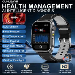 2026 New 650nm Laser Therapy Health Smartwatch Men ECG Blood Pressure Lipid Uric Acid Bluetooth Call Smart Watch For Android IOS
