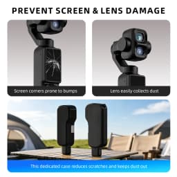 BRDRC Carrying Case for DJI Pocket 4P Camera Storage Box Protective Case ABS Hard Shell Lens & Screen Guard Accessories