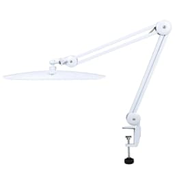 LED Task Desk Lamp 19 Inches Metal Swing Arm Eye-Caring Lash Extensions Lamp 117PCS LEDs for Nail Crafts Reading Head Work Lamp