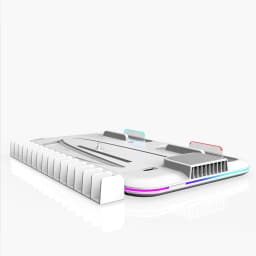 RGB Light and 3 Levels Turbo Cooling Station with Controller Charging Station for PS5/SLIM Digital/Disc with Headset Holder
