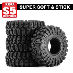 INJORA King Trekker 1.9" All Terrain Tires for 1/10 RC Crawler (118*42mm) (S5)