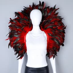 Luxury Feather Scarf Cosplay Designer Punk Halloween Carnival Masked Ball Party Accessory Elegant Apparel for Festive Occasions