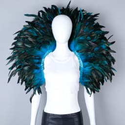 Luxury Feather Scarf Cosplay Designer Punk Halloween Carnival Masked Ball Party Accessory Elegant Apparel for Festive Occasions
