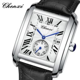 Chenxi 8216 Top Brand Rectangle Sport Men Watch Hot Sell Military Calendar Waterproof Male Genuine Leather Quartz Elegant Clock