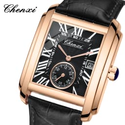 Chenxi 8216 Top Brand Rectangle Sport Men Watch Hot Sell Military Calendar Waterproof Male Genuine Leather Quartz Elegant Clock