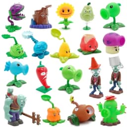 Plants VS Zombies 2 Playset Cactus Peashooter Coconut Cannon Genuine Game Scene Figure Ornaments Soft Silicone Birthday Gift boy
