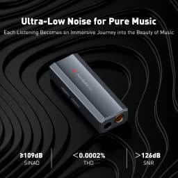 Fosi Audio DS2 Mini Audio USB DAC Dongle Headphone Amplifier DSD Decoder Amp Support 32bit/384kHz with 3.5MM & 4.4MM Balanced