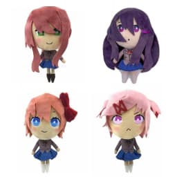 Hot Cute Doki Doki Literature Club! Plush Set Monika Sayori Natsuki Yuri Soft Stuffed School Uniform Toys for Fans Home Decor