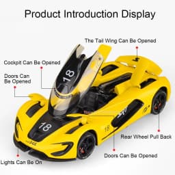 1:32 Hellcat Tomahawk Model Toy Supercars Alloy Diecast Sound Light Doors Opened Pull Back Simulation Sports Car Toys for Kids
