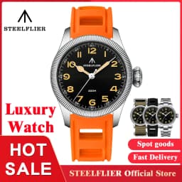 STEELFLIER Official SF741 Classic Quartz Wristwatches Souvenirs Sapphire Mirror VH31 Mute 200M Waterproof Luxury Luminous Watch