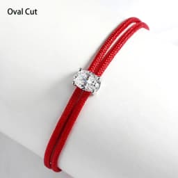 Smyoue Oval Cut 5*7mm Moissanite Bracelets Braided-rope Chain for Women Girls Birthday Gift Pure Silver S925 Bracelet Wholesale