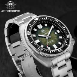 ADDIESDIVE Top Men‘s Abalone Shell Watch 20Bar Waterproof AD2511 Reloj Hombre BGW9 Super Luminous Sapphire Glass Quartz Watch