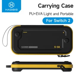 Hagibis Carrying Case for Switch 2 PU Leather Bag Portable Travel Pouch Case With10 Game Cartridges for NS2 Accessories Bag