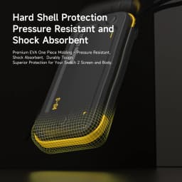 Hagibis Carrying Case for Switch 2 PU Leather Bag Portable Travel Pouch Case With10 Game Cartridges for NS2 Accessories Bag