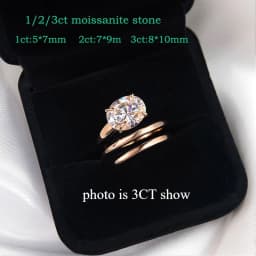Smyoue 1CT-3CT Certified 14K Plated Moissanite Solitaire Ring Women Wedding Lab Diamond Band Pure 925 Silver 100% Shani Abergel