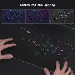Haute42 R16 Button Rim Leverless Hitbox Controller Stickless Arcade Stick Controller For PC/ PS4/PS5/Steam Hitbox Fightstick