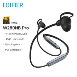 Edifier W280NB Pro Wireless Noise Cancelling Neckband Headphones Bluetooth V5.4 Hi-Res LDAC Sport Earphones IP55 Waterproof