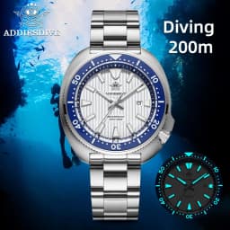 ADDIESDIVE Luxury Men's Watches Stainless Steel Sapphire Crystal Quartz Watch for Men Luminous 20Bar Waterproof NEW Wristwatches