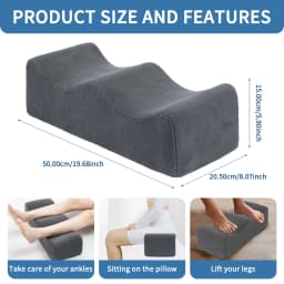 Leg Pillows, Relief Waist Pain Leg Cushion, Sleeping Leg Raiser for Bed, Sofa, Lounge Chairs, Bottom Anti-Slip & Two Fixed Bands