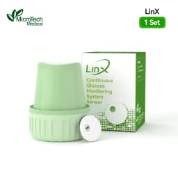 MicroTech LinX Dynamic Blood Glucose Monitoring 15 Days Real Time No Finger Prick Blood Sugar Monitor for Diabetes