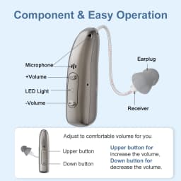 Rechargeable Digital BTE Hearing Aid Adjustable Volume Deaf Mini Sound Amplifier Portable Elderly Hearing Amplifier