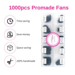 ARTSTAR Lashes 10D 12D 14D 16D 20D 1000Fans Mix8-17mm Premade Volume Fans Eyelashes C D CC Curl Pointy Base Lash Extensions