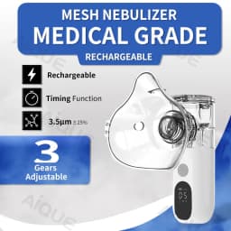 JUSTLANG Rechargeable Nebulizer Adjustable LED Display Medical Silent Ultrasonic Inhaler Mobile Steam Device Adult Child Medical