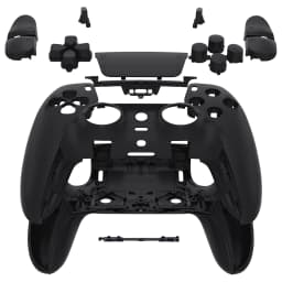 eXtremeRate Black Full Set Housing Shell with Buttons Touchpad Cover for ps5 Edge Controller