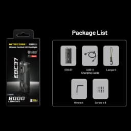 NITECORE EDC37 8000 lumens Strong light Ultimate Tactical EDC Flashlight