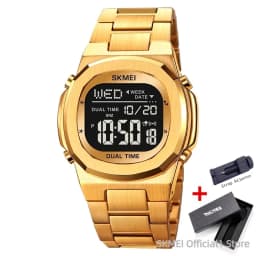 SKMEI 2004 Luxury Digital Watch for Men Sport Calendar Steel Waterproof Electronic Men Wristwatches Led Alarm Clock Reloj Hombre
